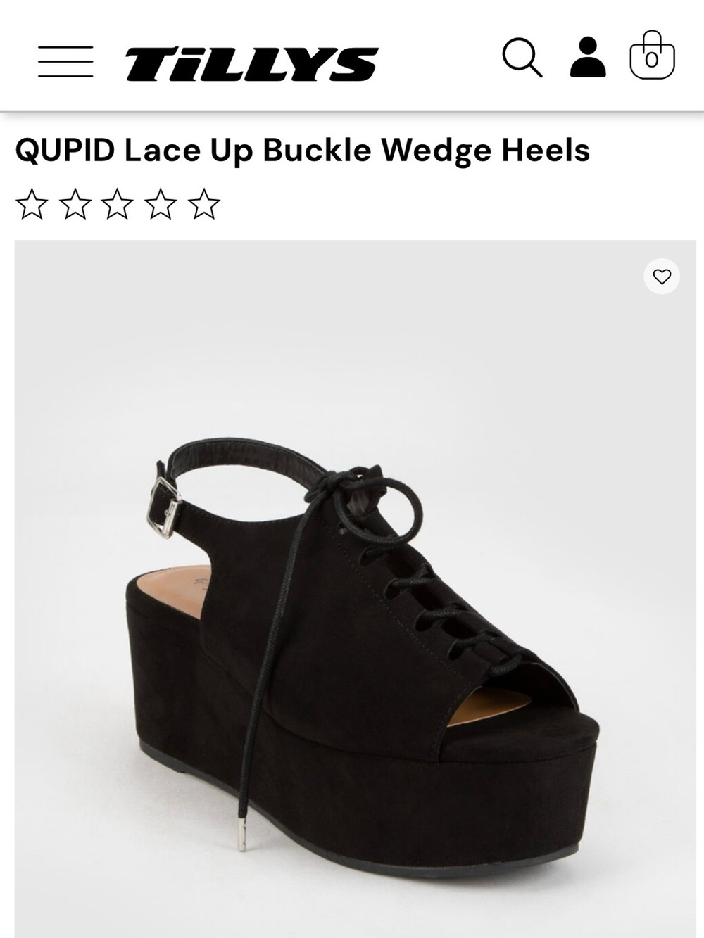 Qupid Black Lace-Up Platform Slingback Sandals